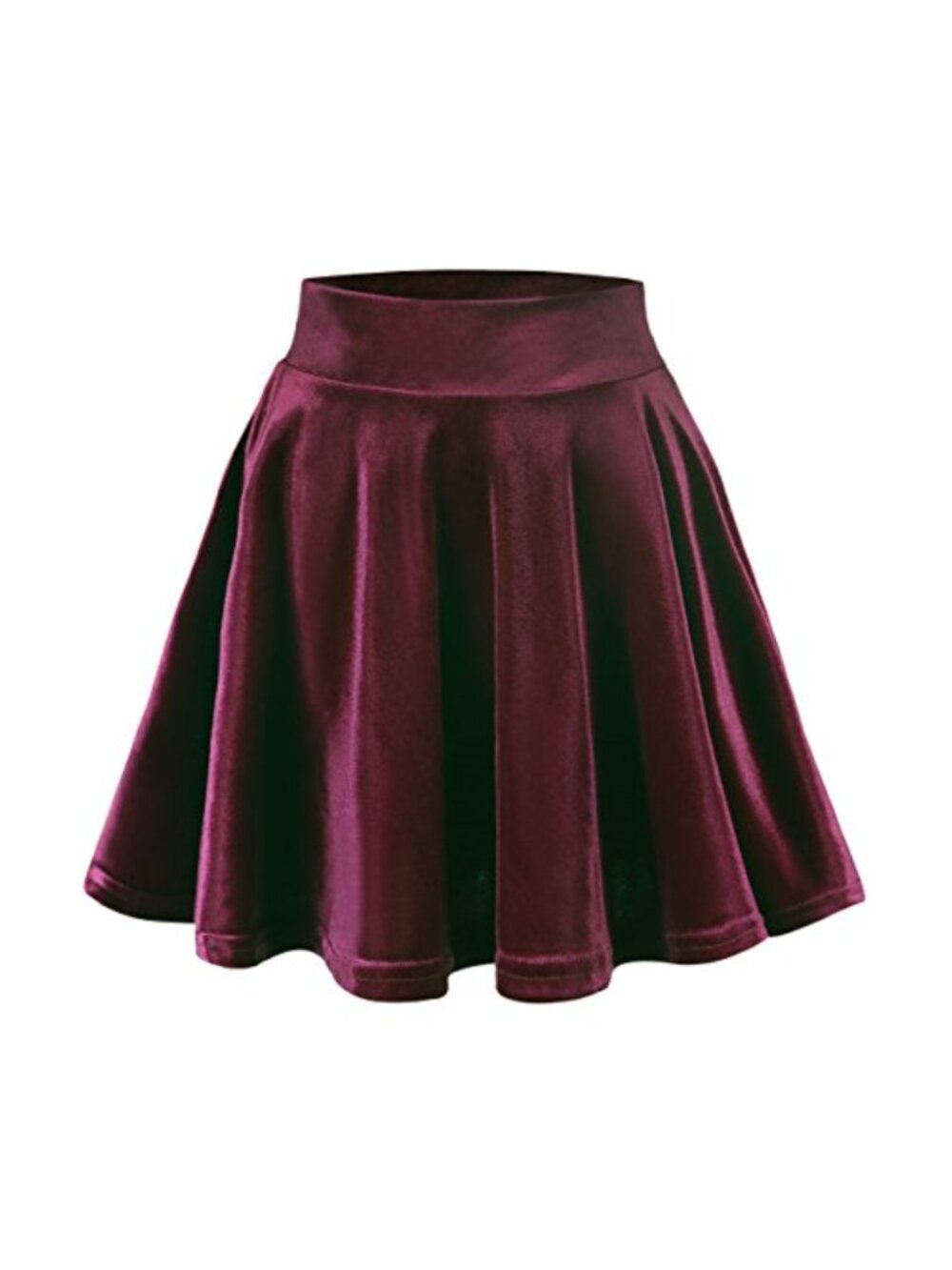 Vintage Velvet Stretchy Mini Flared Skater Skirt